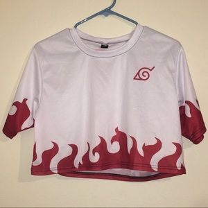 Naruto “ Hokage” crop top and shorts set